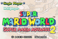 Super Mario Advance 2 - Super Mario World Title Screen